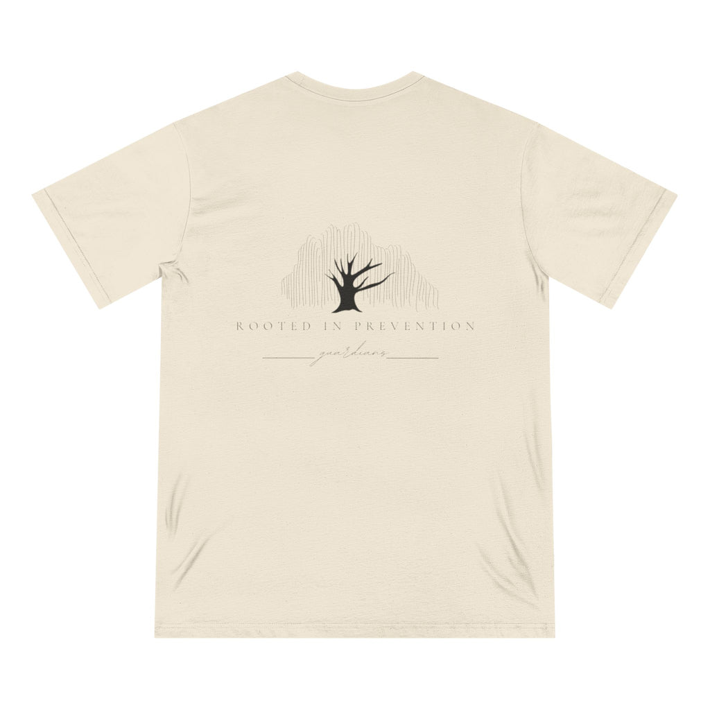 100% Organic Cotton Alzheimer's Prevention Project T-Shirt — Minimal Tree Rooted in Prevention