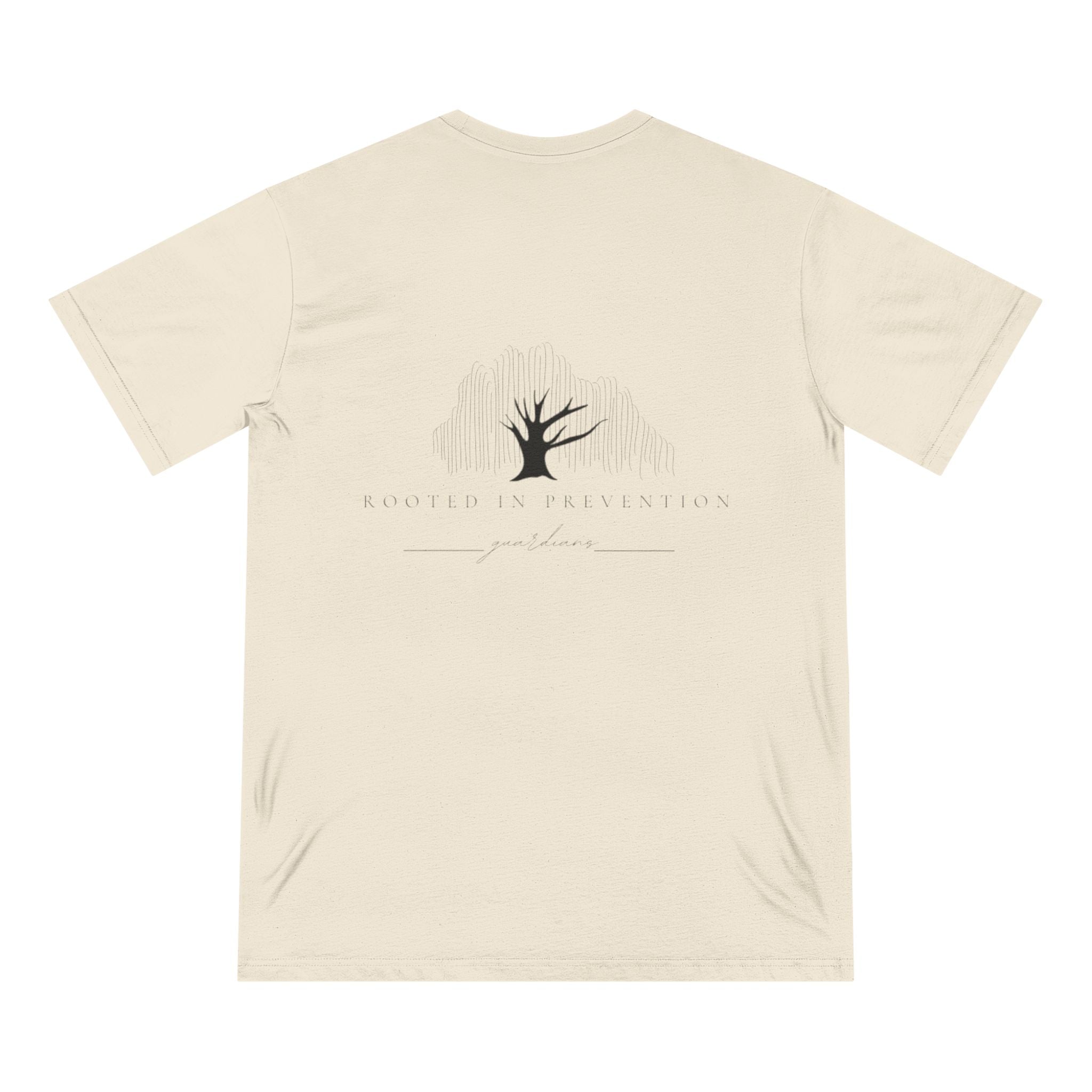 100% Organic Cotton Alzheimer's Prevention Project T-Shirt — Minimal Tree Rooted in Prevention